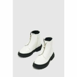 Schuh Cute Front Zip White Boots -Schuh Shop unnamed file 1706