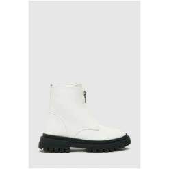 Schuh Cute Front Zip White Boots -Schuh Shop unnamed file 1708
