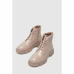 Schuh Pink Captivate Croc Effect Boots -Schuh Shop unnamed file 1711