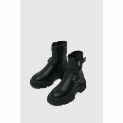 Schuh Celeste Black Biker Boots -Schuh Shop unnamed file 1742
