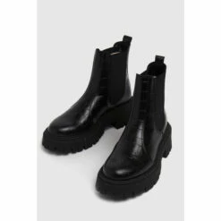 Schuh Avelina Black Leather Chunky Chelsea Boots -Schuh Shop unnamed file 1776
