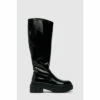 Schuh Black Dream Patent Chunky Knee Boots -Schuh Shop unnamed file 1778
