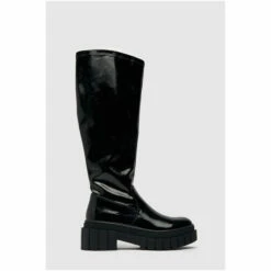 Schuh Black Dream Patent Chunky Knee Boots -Schuh Shop unnamed file 1782