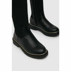 Schuh Dreamer Black Stretch High Leg Boots -Schuh Shop unnamed file 1824