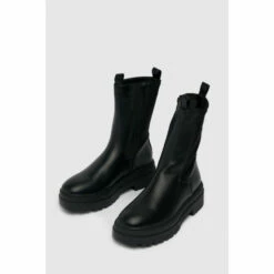 Schuh Black Amore High Cut Stretch Chunky Boots 4 Schuh Black Amore High Cut Stretch Chunky Boots -Schuh Shop unnamed file 1849