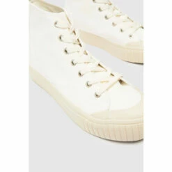 Schuh White Webb Canvas High Top Trainers -Schuh Shop unnamed file 1878