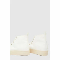 Schuh White Webb Canvas High Top Trainers -Schuh Shop unnamed file 1879