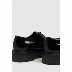 Schuh Black Libra Patent Leather Lace Up Shoes -Schuh Shop unnamed file 190
