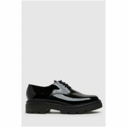 Schuh Black Libra Patent Leather Lace Up Shoes -Schuh Shop unnamed file 191
