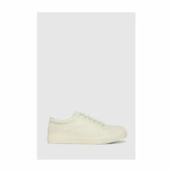 Schuh Beige Maisie Canvas Lace Up Trainers -Schuh Shop unnamed file 1916