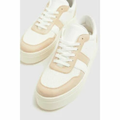 Schuh White Naia Mesh Mix Lace-Up Trainers -Schuh Shop unnamed file 1968