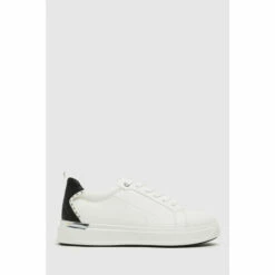 Schuh White Noa Lace Up Trainers