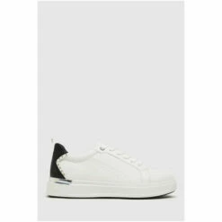 Schuh White Noa Lace Up Trainers 5 Schuh White Noa Lace Up Trainers -Schuh Shop unnamed file 2019