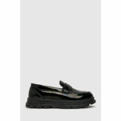 Schuh Light Patent Loafer Black Shoes