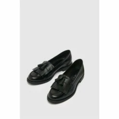 Schuh Wide Fit Compass Tassel Black Loafers -Schuh Shop unnamed file 285