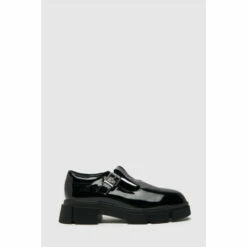 Schuh Black Logic Chunky Patent Shoes