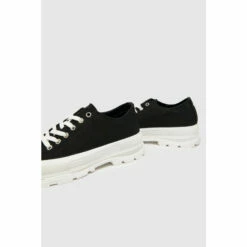 Schuh Black Nemo Canvas Lace Up Trainer 4 Schuh Black Nemo Canvas Lace Up Trainer -Schuh Shop unnamed file 482