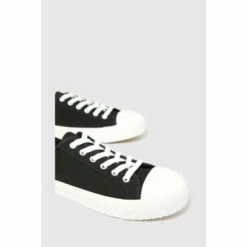 Schuh Womens Mia Black Canvas Lace Up Shoes 4 Schuh Womens Mia Black Canvas Lace Up Shoes -Schuh Shop unnamed file 507