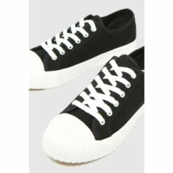 Schuh Womens Mia Black Canvas Lace Up Shoes 5 Schuh Womens Mia Black Canvas Lace Up Shoes -Schuh Shop unnamed file 508