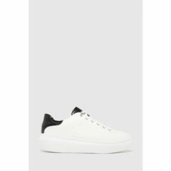 Schuh White Misty Hardware Lace-Up Shoes