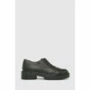 Schuh Black Lois Leather Lace-Up Brogues