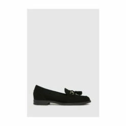 Schuh Black Lizbeth Suede Tassel Loafers -Schuh Shop unnamed file 582