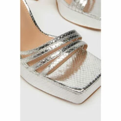 Schuh Silver Skylar Snake Square Toe Heels -Schuh Shop unnamed file 620
