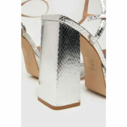 Schuh Silver Skylar Snake Square Toe Heels -Schuh Shop unnamed file 621