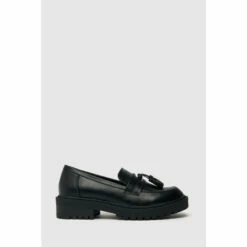Schuh Lexi Chunky Tassel Black Loafers