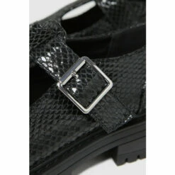 Schuh Black Lani Snake Effect T-Bar Shoes -Schuh Shop unnamed file 681