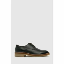 Schuh Oliver Black Tumbled Gum Derby Shoes
