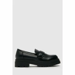 Schuh Black Loz Chunky Pu Loafers