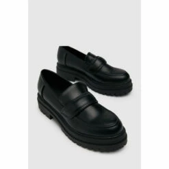 Schuh Black Loz Chunky Pu Loafers -Schuh Shop unnamed file 690