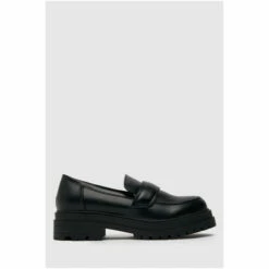 Schuh Black Loz Chunky Pu Loafers -Schuh Shop unnamed file 692