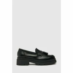Schuh Loft Chunky Leather Black Loafers