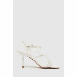 Schuh White Sania Strappy Heels