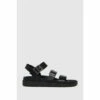 Schuh Black Chaser Leather Chunky Buckle Sandals -Schuh Shop unnamed file 778