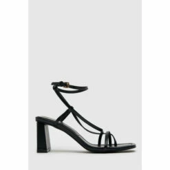 Schuh Black Storm Strappy Sandals