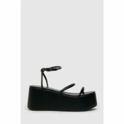 Schuh Black Scarlet Flatform Strappy Sandals