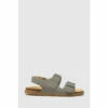 Schuh Khaki Green Luck Footbed Sandals -Schuh Shop unnamed file 830