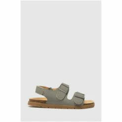 Schuh Khaki Green Luck Footbed Sandals -Schuh Shop unnamed file 834