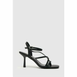 Schuh Sania Black Strappy Heels