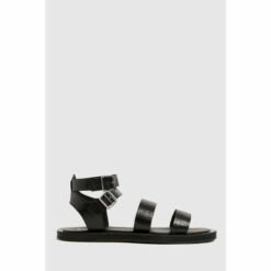 Schuh The Edit By Schuh Petra Croc Leather Sandals