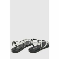 Schuh White Tadlow Studdded Flat Sandal -Schuh Shop unnamed file 866