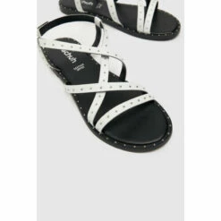 Schuh White Tadlow Studdded Flat Sandal -Schuh Shop unnamed file 867