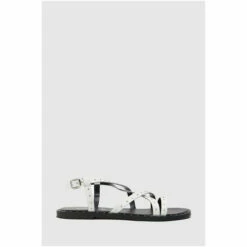 Schuh White Tadlow Studdded Flat Sandal -Schuh Shop unnamed file 868