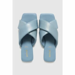 Schuh Blue Tania Leather Cross Strap Sandals -Schuh Shop unnamed file 876