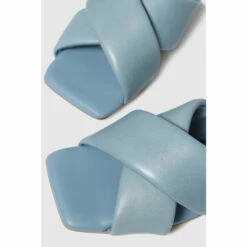 Schuh Blue Tania Leather Cross Strap Sandals -Schuh Shop unnamed file 877