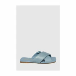 Schuh Blue Tania Leather Cross Strap Sandals -Schuh Shop unnamed file 878