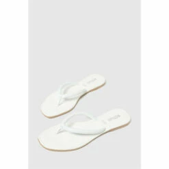 Schuh White Tassy Toe Post Sandals -Schuh Shop unnamed file 887